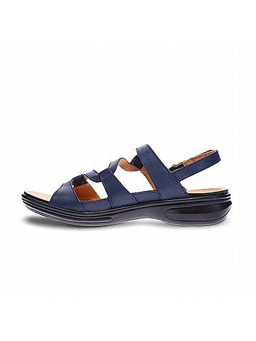 Revere Women's Emerald Adjustable Sandal in Blue French (view 2)