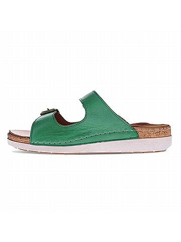 Revere Women's Brighton Slide Sandal in Emerald (view 2)