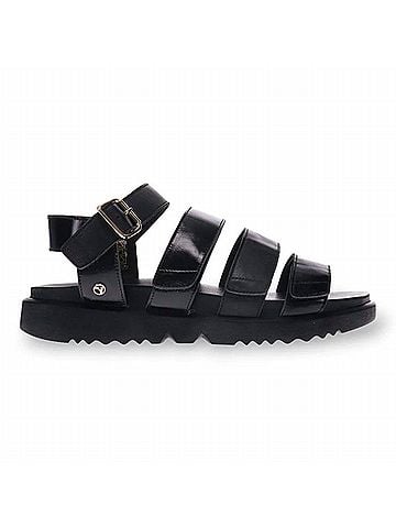 Revere Women's Costa Rica Sandal in Black Sheen (view 1)