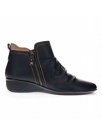 Revere Women's Plymouth Wedge Boot in Black/Toffee (view 1)