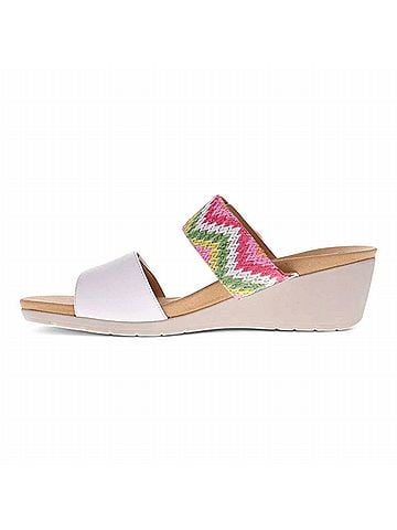 Revere Women's Sorrento Wedge Sandal in White Multi (view 2)