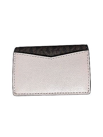 Michael Kors Small Two-Tone Logo Crossgrain Leather Wallet Leather Card Holder (view 2)