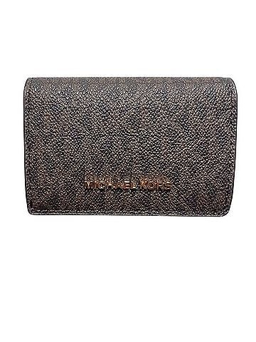 Michael Kors Small Two-Tone Logo Crossgrain Leather Wallet Leather Card Holder (view 1)