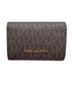 Michael Kors Print Brown Pink Leather Card Holder One size - photo 1