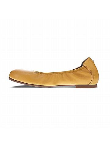 Revere Women's Nairobi Ballet Flats in Mustard French Lazer (view 2)
