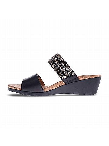 Revere Women's Sorrento Wedge Sandal in Onyx (view 2)