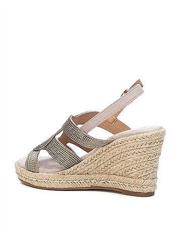 XTI Women's Jute Wedge Sandals in Silver (view 2)
