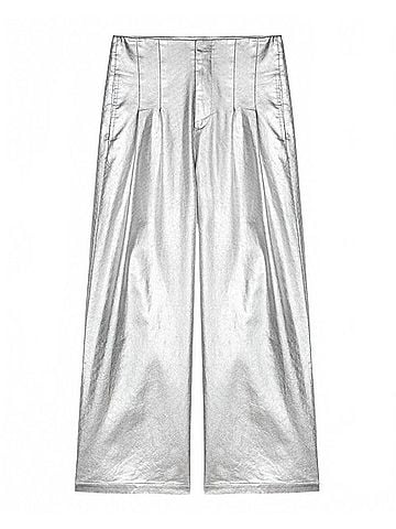 The Great. Sculpted Trouser in Silver (view 1)