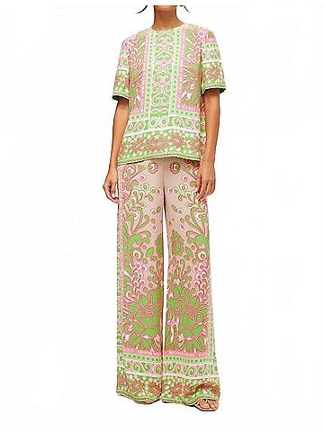 Trina Turk Federer Wide-Leg Pant in Multi (view 2)