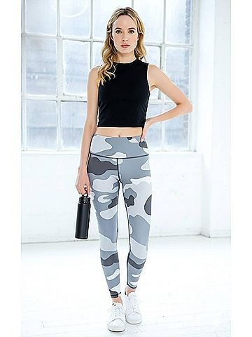 Playground City Camo Leggings in Grey (view 2)