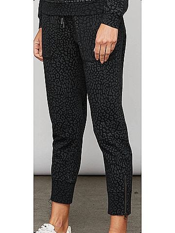 Sundays Palmer Print Jogger in Black Chetah Print (view 2)