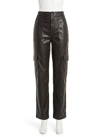Love Tree Stuck In The 90s Leather Pants in Black (view 1)