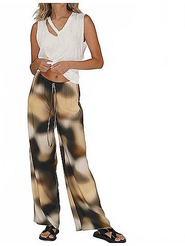 LNA Trento Drawstring Pant in Asteras Print (view 2)