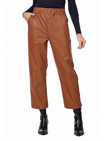 Mud Pie Ballard Leather Pants in Tan (view 2)