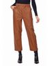 Mud Pie Solid Brown Ballard Leather Pants in Tan Size S - photo 2
