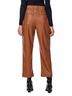 Mud Pie Solid Brown Ballard Leather Pants in Tan Size S - photo 3
