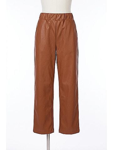 Mud Pie Ballard Leather Pants in Tan (view 1)
