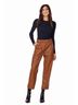 Mud Pie Solid Brown Ballard Leather Pants in Tan Size L - photo 5