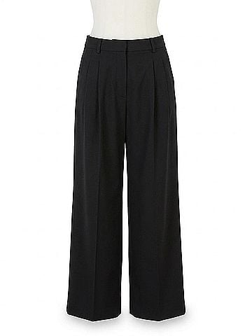 Tibi Tropical Wool Stella Pant in Black (view 1)