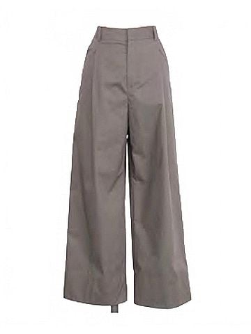 Susanne Bommer Women's Loose Trousers in Pale Olive (view 2)