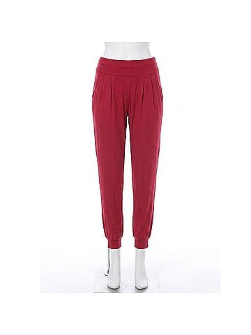 White Mark Women's Harem Pants in Brick Red (view 1)