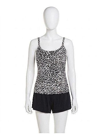 Trimshaper Farrah Swim Romper in Simba (view 1)
