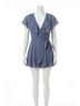 Listicle Solid Blue Sunday Funday Romper in Blue Size L - photo 1