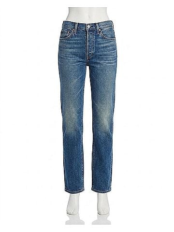 RE/DONE 90's High Rise Loose Jean in Distressed (view 1)