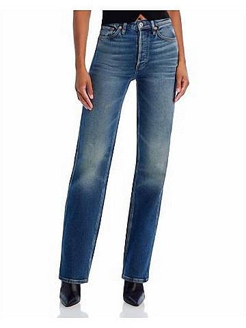RE/DONE 90's High Rise Loose Jean in Distressed (view 2)