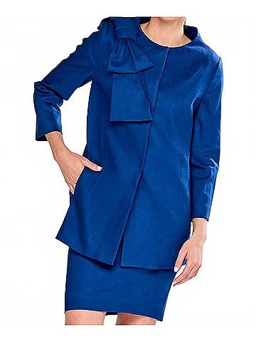 Sara Campbell Sabrina Bow Jacket in Admiral Blue (view 2)