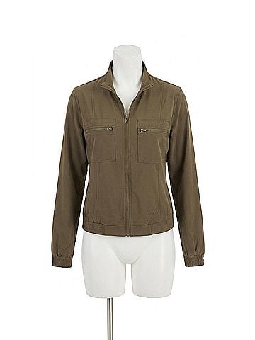 XCVI Active Quinn Bomber Jacket in Clove (view 1)