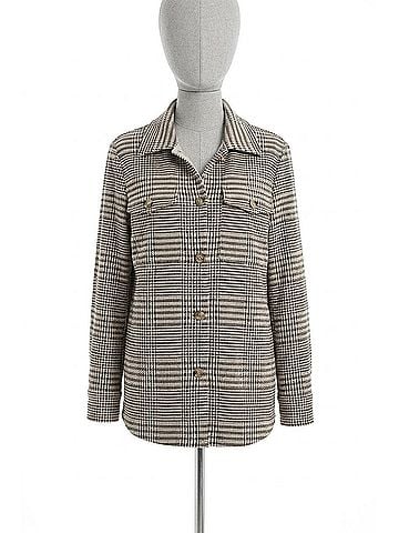 Joseph Ribkoff Bianca Knit Jacket in Beige/Black (view 1)