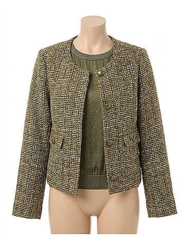 ESQUALO Tweed Blazer in Moss Green (view 1)