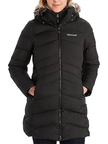 Marmot Women's Montreal Long Puffer Coat in Black (view 2)