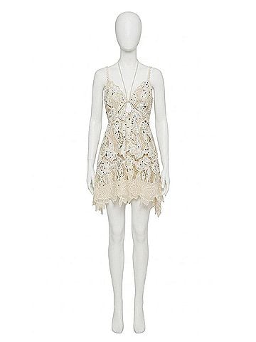 Elliatt Elliatt Kyla Eyelet Halter Mini Dress in Multi (view 1)