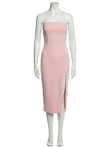 Katie May Grace Midi Strapless Gown Dress in Blush (view 1)