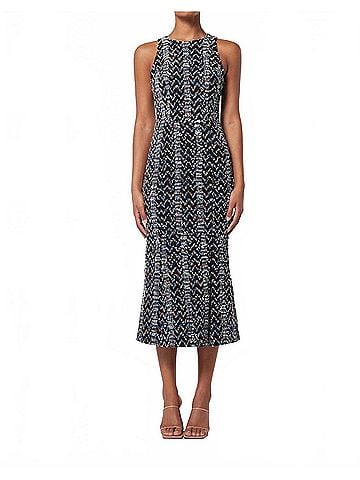 Elliatt Ada Midi Dress in Gray Multi (view 2)