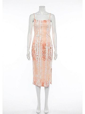 Tart Collections Jayci Midi Dress in Sunset Tie Dye (view 1)