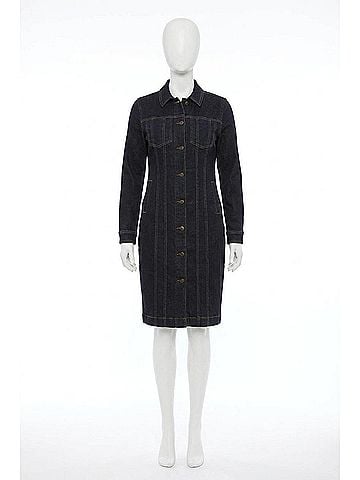 Tribal Super Stretch Denim Hourglass Dress in Rinse (view 1)