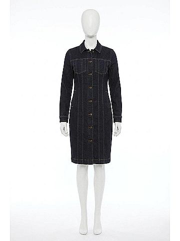 Tribal Super Stretch Denim Hourglass Dress in Rinse (view 1)