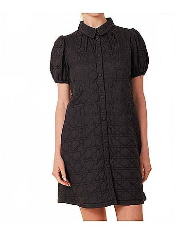 Dolce Cabo Quilted Dress in Black (view 2)