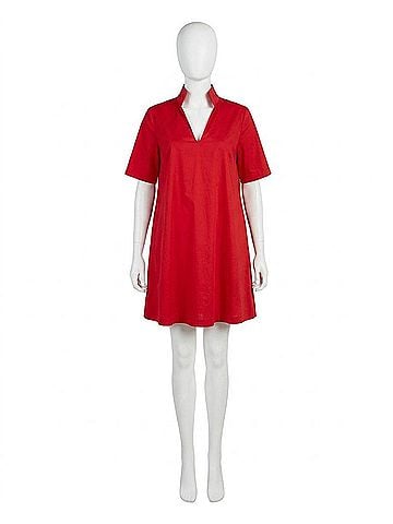Adrienne Olivia Mini Dress in Red (view 1)