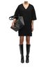 Samsoe Samsoe Solid Black Salula Mini Dress in Black Size S - photo 2