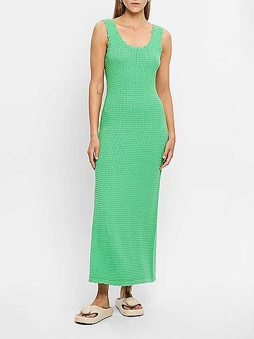 Kivari Martina Maxi Knit Dress in Green (view 2)