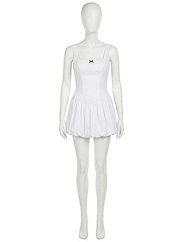 Nia Tessa Mini Dress in White (view 1)