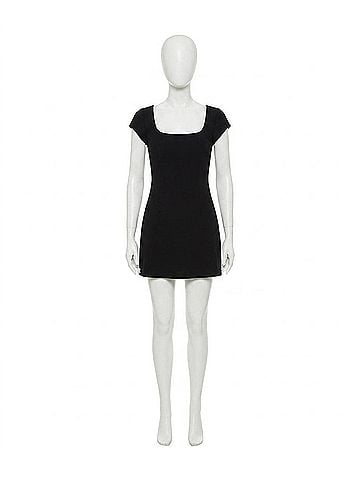 French Connection Azra Twill Cap Sleeve Mini Dress in Black (view 1)