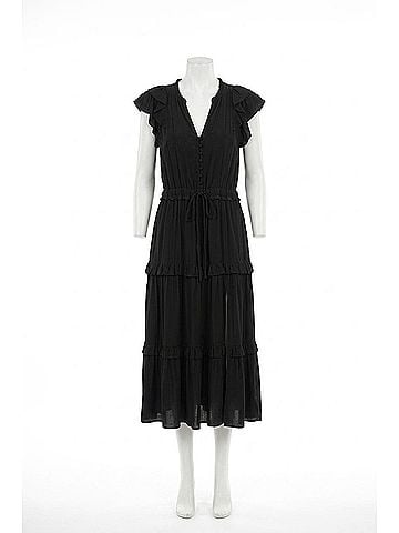 Love Token Sadie Midi Dress in Black (view 1)