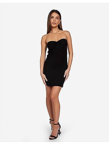 Michael Lauren Kreuger Sweetheart Tube Dress in Black (view 2)