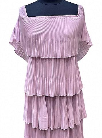 Frank Lyman Design Women's Square Neck Mini Dress in Lilac (view 2)
