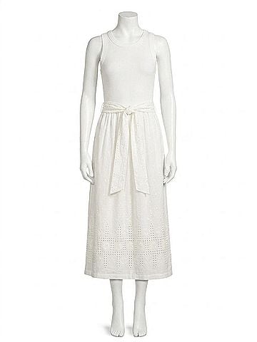 Fifteen Twenty Seline Contrast Midi Dress in Off White (view 1)